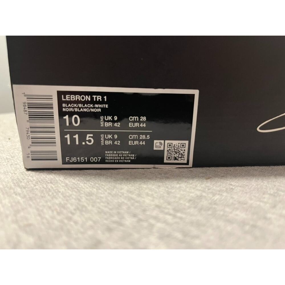 Nike Lebron TR 1 Men's Size 10 Black White Training Athletic Shoes FJ6151-007 - Picture 11 of 12